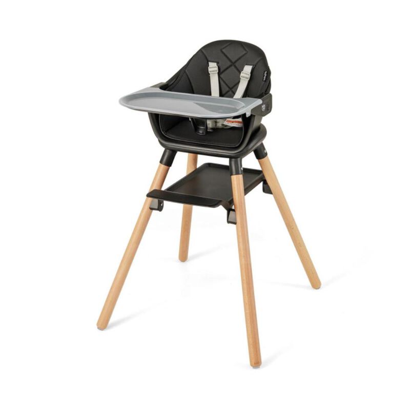 Hivvago 6 in 1 Convertible Highchair with Safety Harness and Removable Tray
