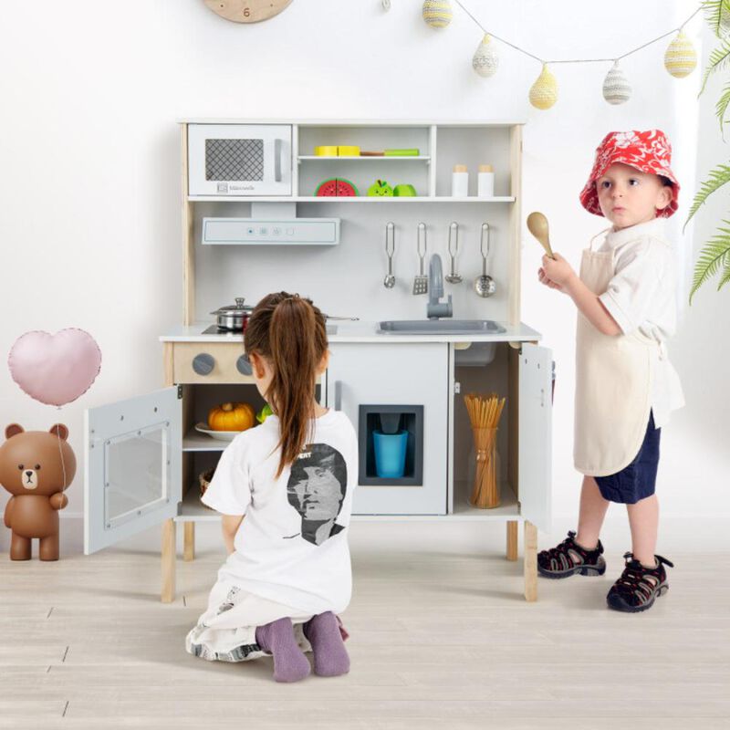 Hivvago Wooden Pretend Play Kitchen Set for Toddlers