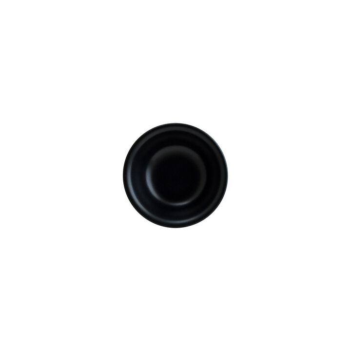 Notte dia.6.25" h:2" 13 oz. Round Black Vitrified Bowl (Set of 4)