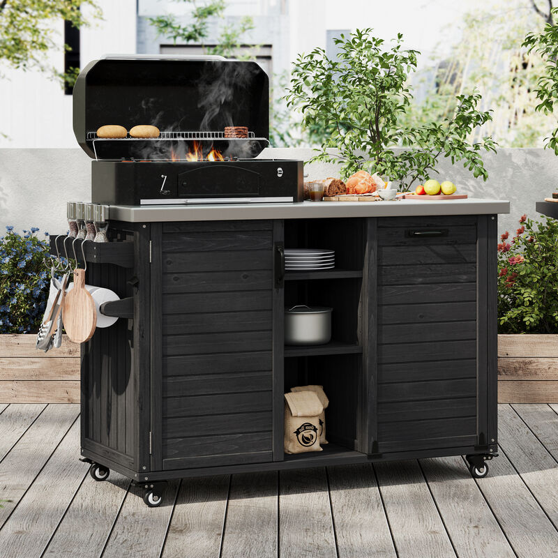 Large Outdoor Kitchen Island image number 4