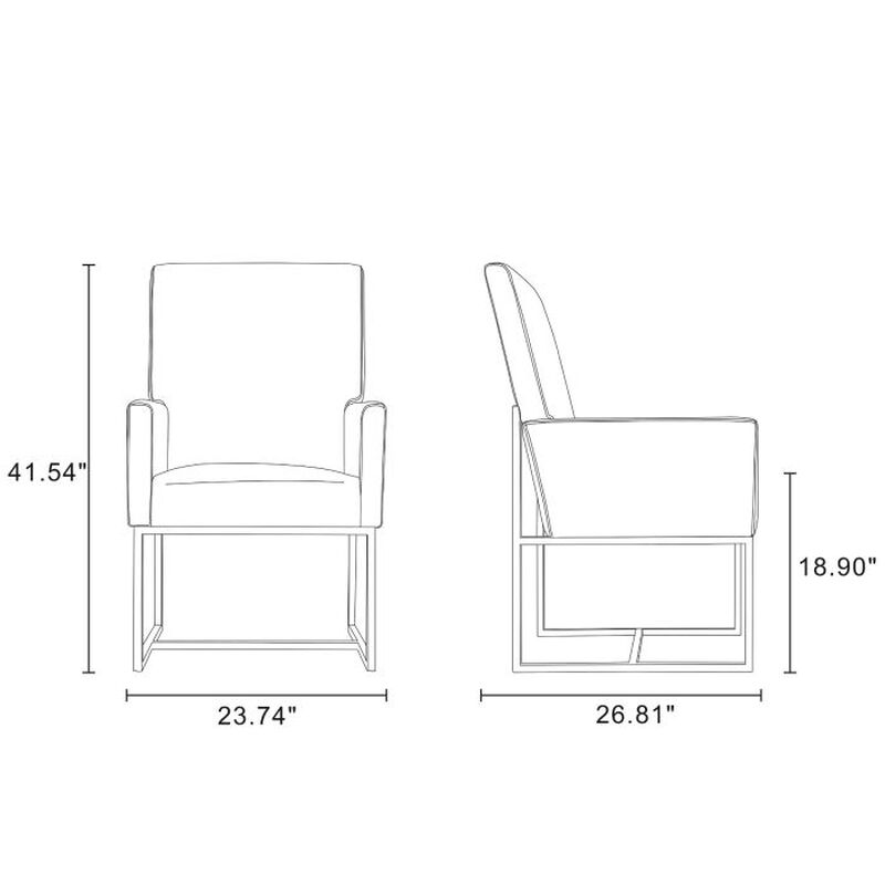 Element Light Gray Dining Arm Chair
