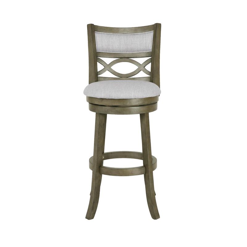 New Classic Furniture Manchester 29 Solid Wood Bar Stool with Fabric Seat in Ant Gray image number 5