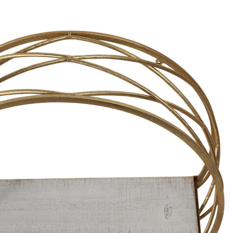S/3 Metal Round Wall Shelves image number 4