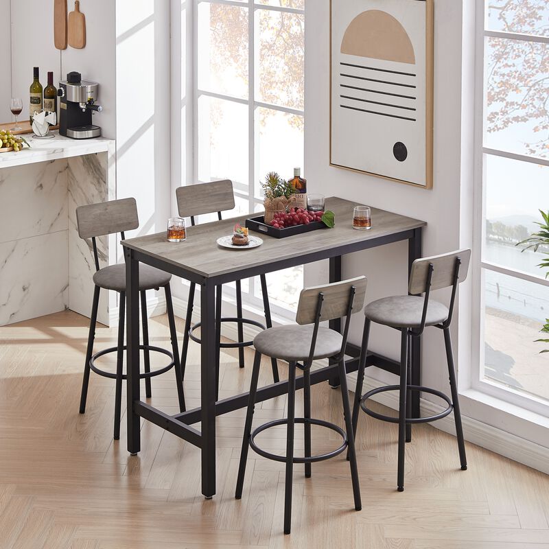 Hakpon Industrial Counter Height Bistro Set image number 1