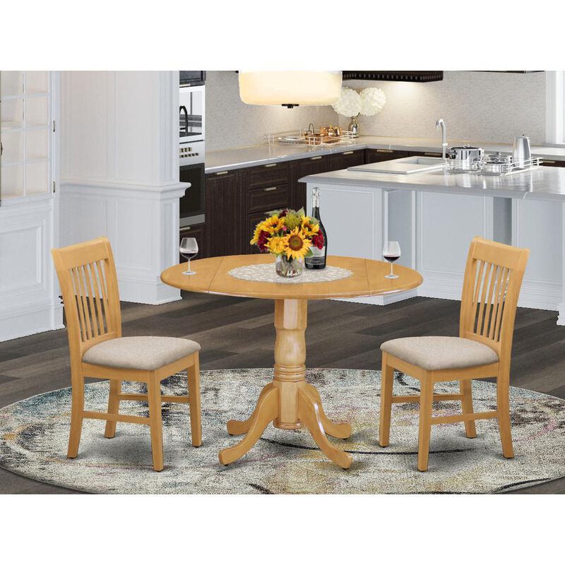 3 Pc Kitchen nook Dining set-small Table and 2 dinette Chairs