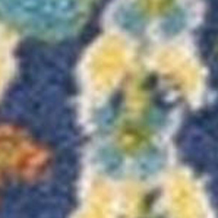HomeRoots Round Floral Power Loom Area Rug