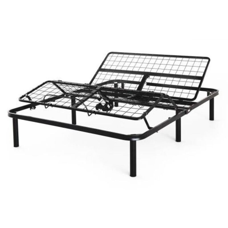 Hivvago Twin XL Steel Adjustable Bed Frame Base with Remote Control