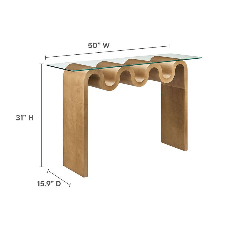 Ondine Glass Top 50" Console Table image number 2