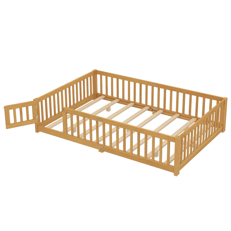Merax Queen Size Kids Floor Bed &ndash; Safe, Versatile & Independence-Building Design image number 0