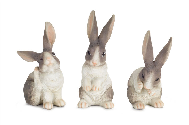 HomeRoots Set of Six Polyresin Rabbit Figurine image number 0