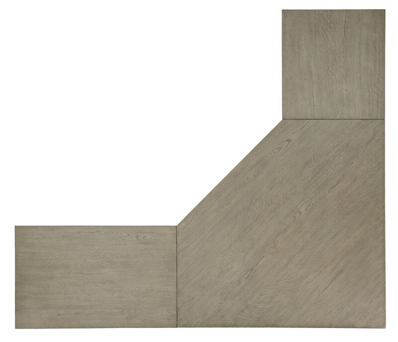 Linville Falls Corner Desk with File and Open Desk Cabinet