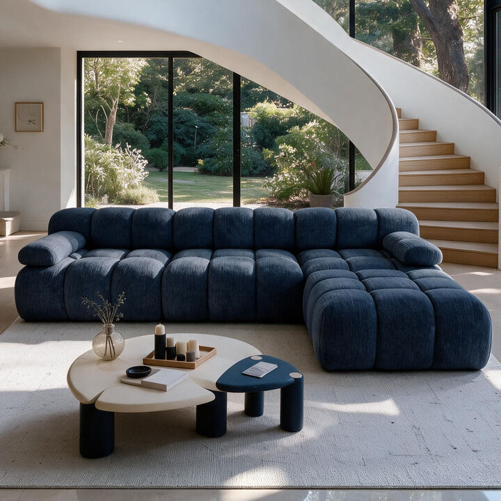 Frelf 118.2" Chenille Modular L-Shaped Sectional Sofa