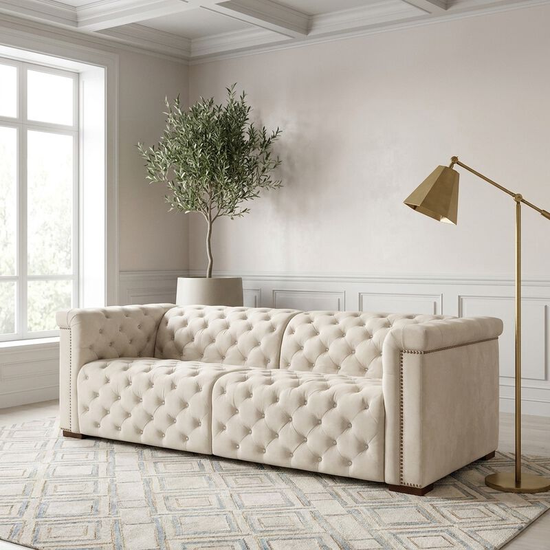 Savion Deux Fabric Sofa with Power Recliners and Power Headrests image number 1