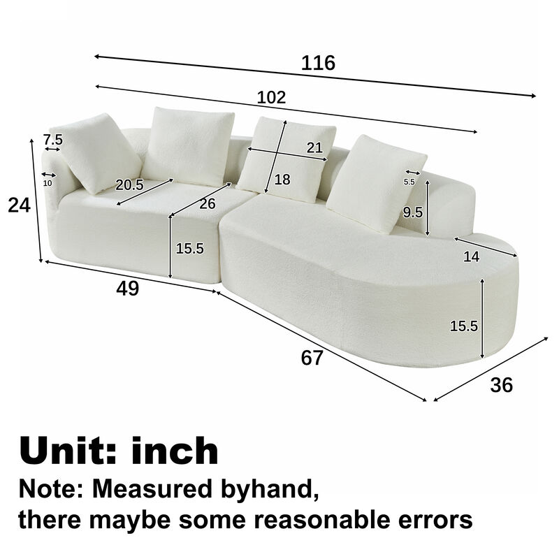 Gastdo  Curved Sectional Sofa image number 7