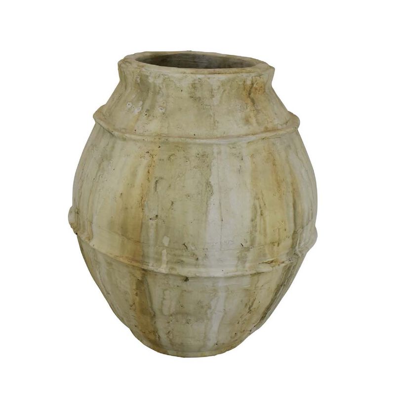 Sye Garden Planter, 23 Inch Round Shape Pot, Earthy Beige Terracotta