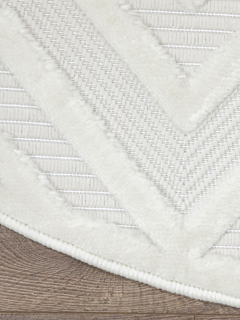 Versatile NRV01 Ivory/White 4' x Round Rug image number 2