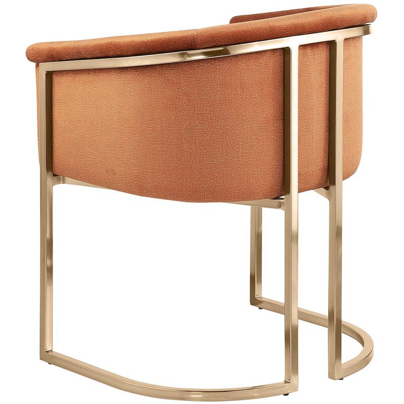 Meridian Furniture Tierra Cognac Velvet Dining Chair