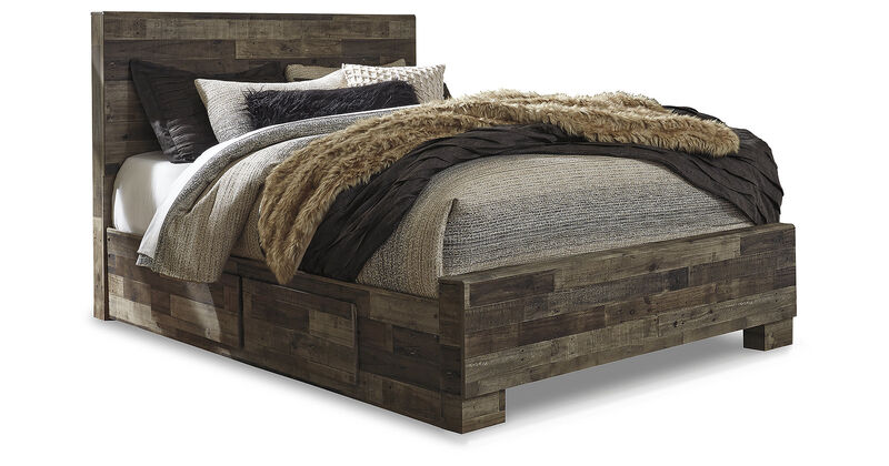 Derekson Queen Panel Bed with 2 Side Storage image number 0