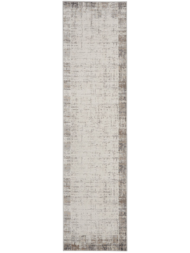 Elation ETN05 Ivory/Gray 2'2" x 16' Rug