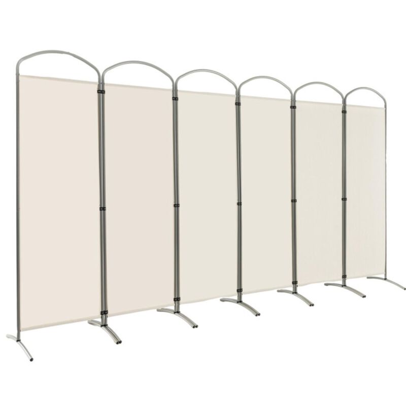 Hivvago 6.2Ft Folding 6-Panel Room Divider for Home Office Living Room