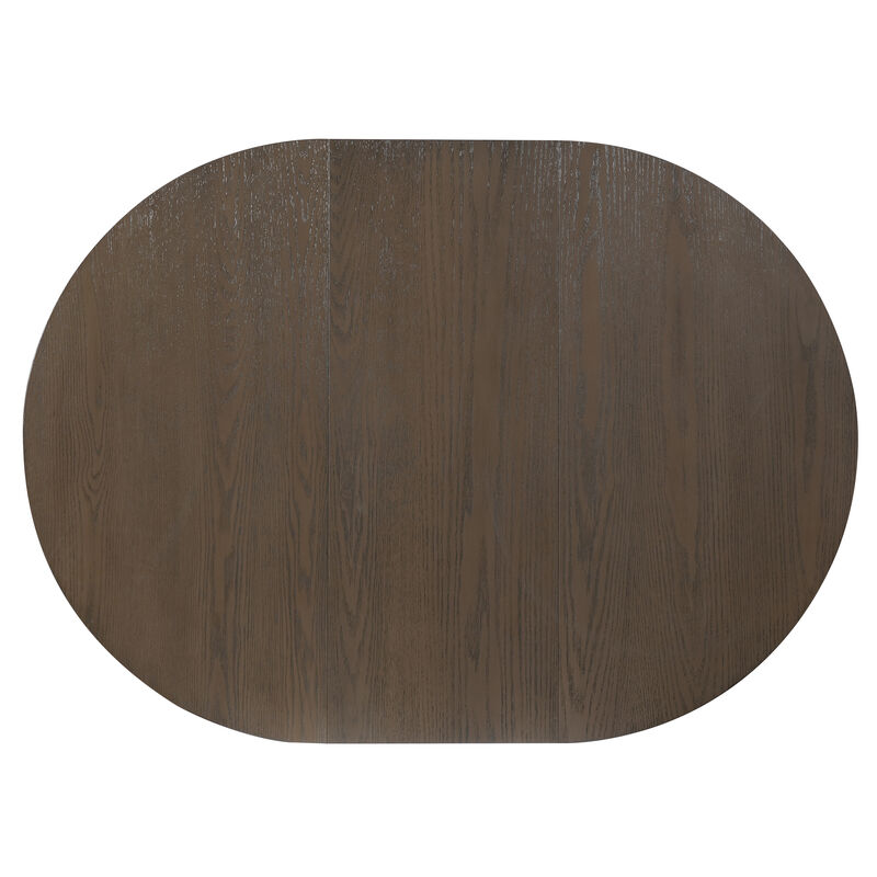 Merax Round Extendable Dining Table for 4-6, 16" Middle Leaf, Curved Table Legs image number 7