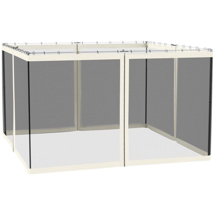 Hivvago 10x12 Canopy Tent Mesh Sidewall with Zipper