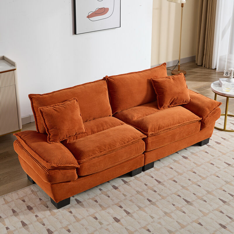 Merax Corduroy Deep Seat Sofa Couch