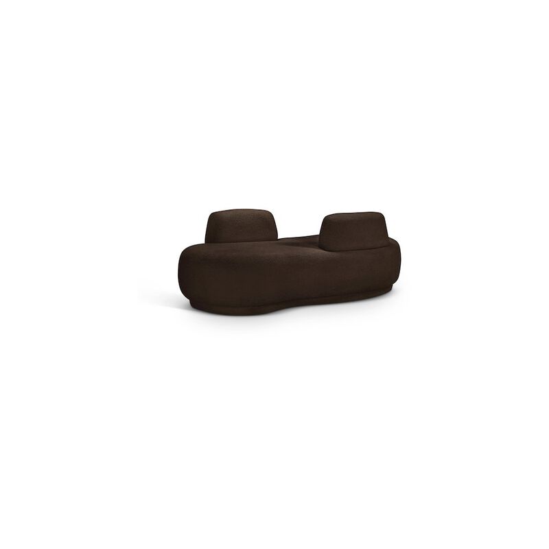 Meridian Furniture Argyle Brown Teddy Fabric Chaise/Loveseat