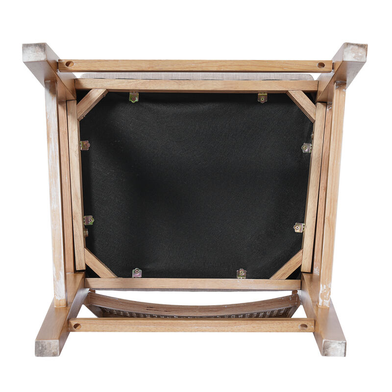 Merax French Country Rattan Bar Stool Set