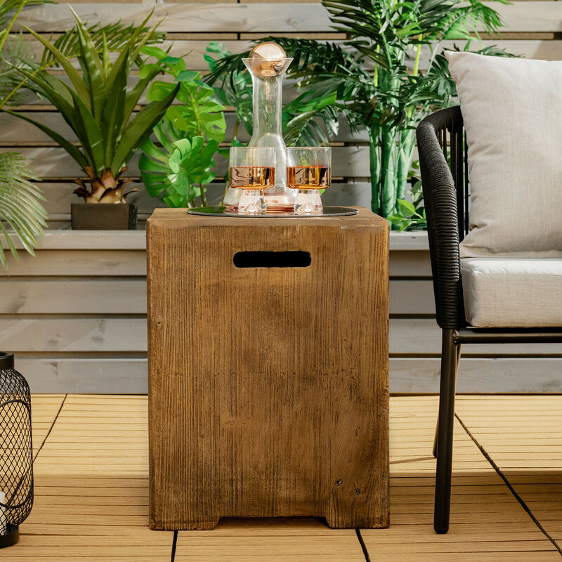 16" Outdoor Propane Tank Hideaway Table Cover for 20 lb Standard Tank image number 5