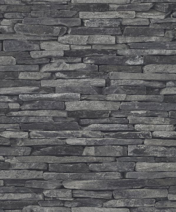 The Bricks And More Rocky Retreat Motif Silver Grey Wallpaper BB51146