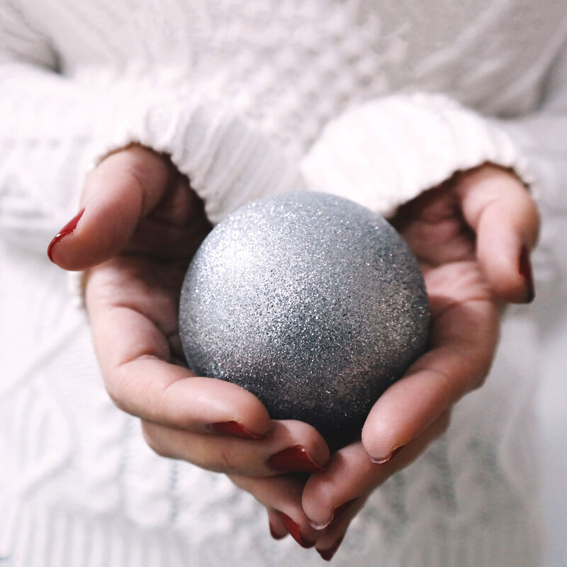 60ct Shatterproof Silver 4-Finish Christmas Ball Ornaments 2.5" (60mm) image number 2