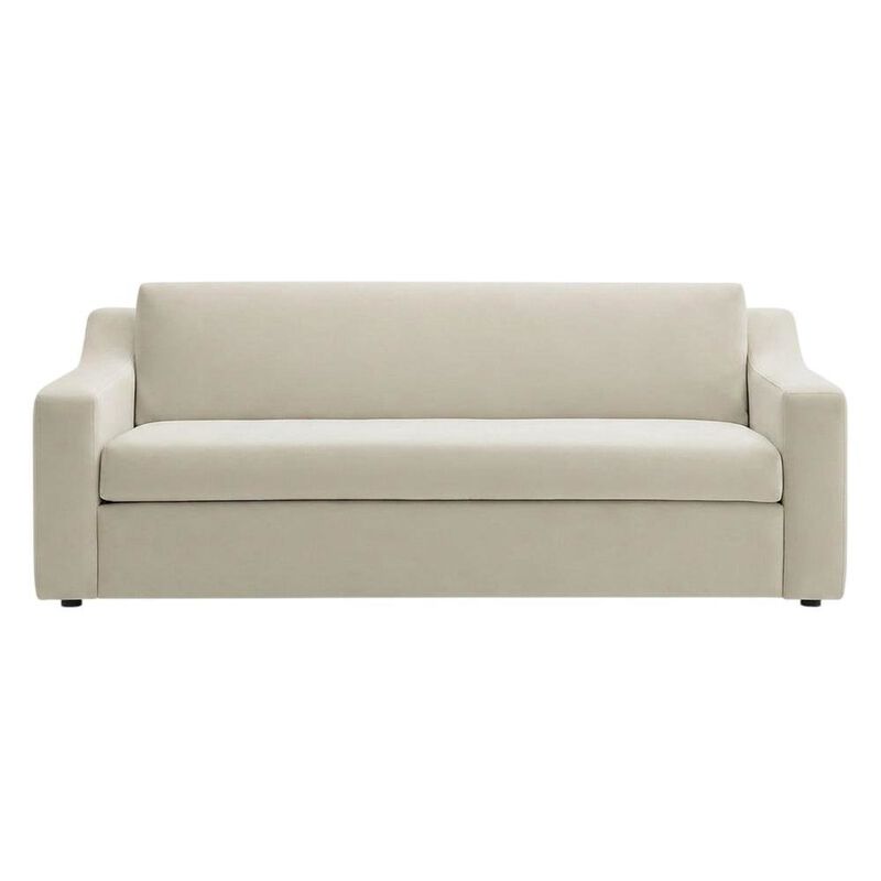 Performance Velvet Sofa, Comfy Modern Couch for Living Room, Taupe image number 0