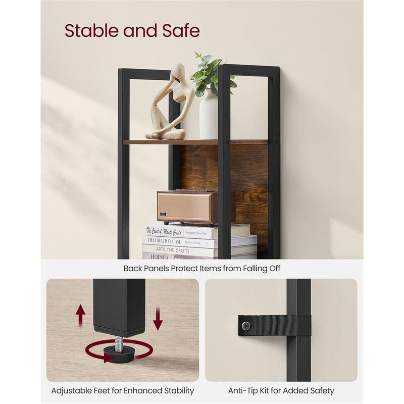 Bookcase with 5 Shelves and Drawer – Vertical Storage Rack for Books, Files, and Decorative Items