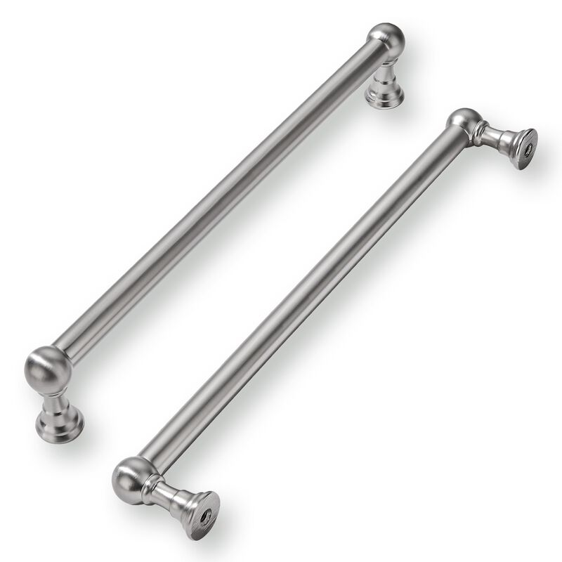 khtumeware 2 Pack 12 Inch Hole Center Brushed Satin Nickel Cabinet Pulls Heavy Duty Solid Cabinet Handles cabinets Dressers Kitc