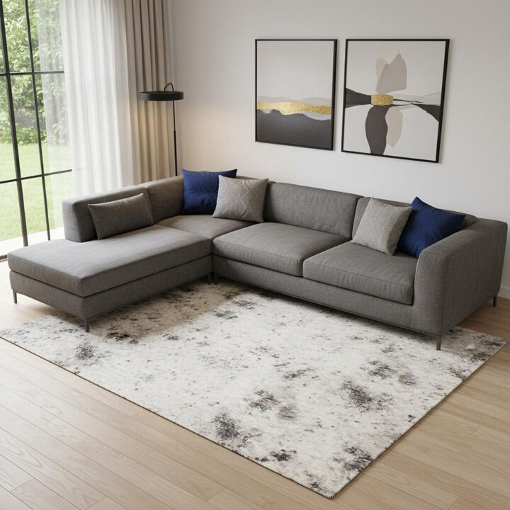 HomeRoots Abstract Non Skid Area Rug