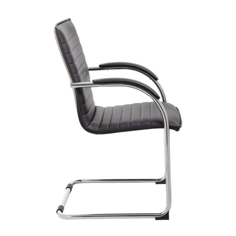 Neni Office Chair Set of 2, Foam Fill Vinyl, Chrome Cantilever image number 4