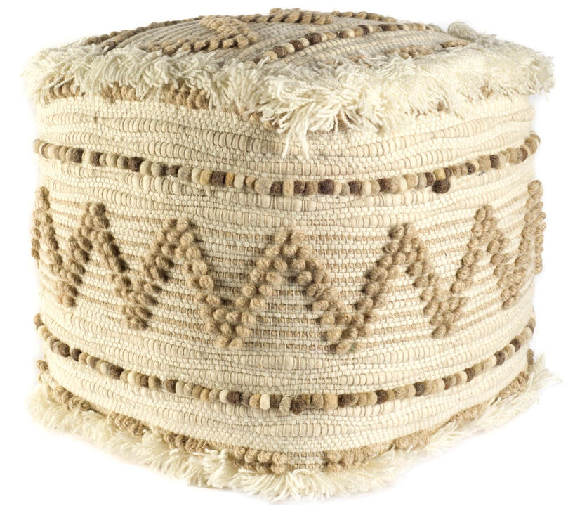 Contemporary Geometric Cube Ottoman – Upholstered Accent Seat