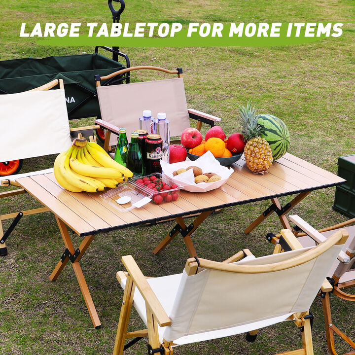 Camping Table Portable Table Folding Table with Carry Bag,4-6 Person Table for Camping Outdoor Picnic