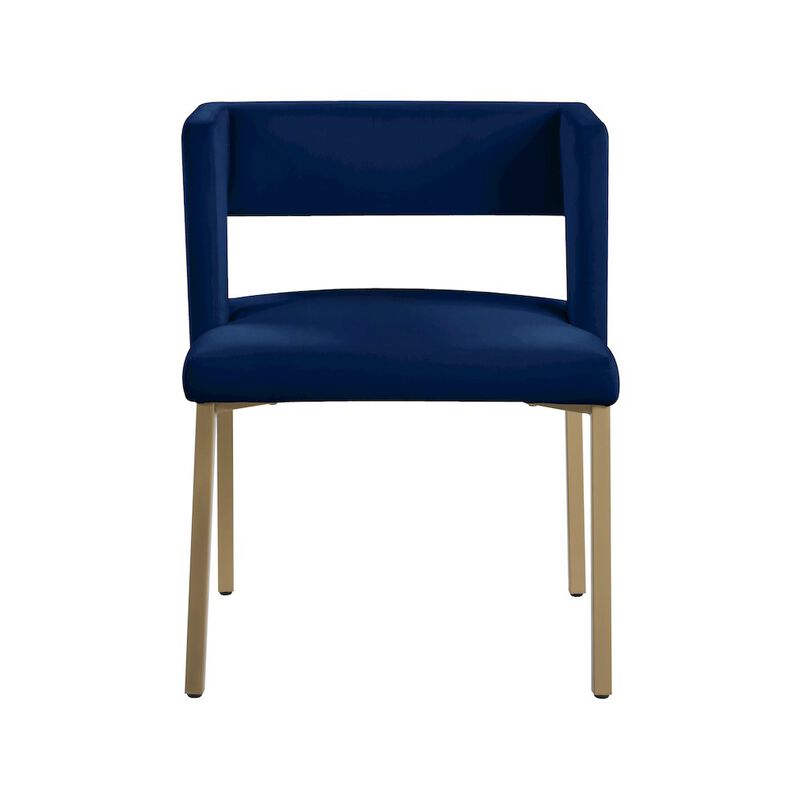 Meridian Furniture Caleb Navy Velvet Dining Chair, Set of 2