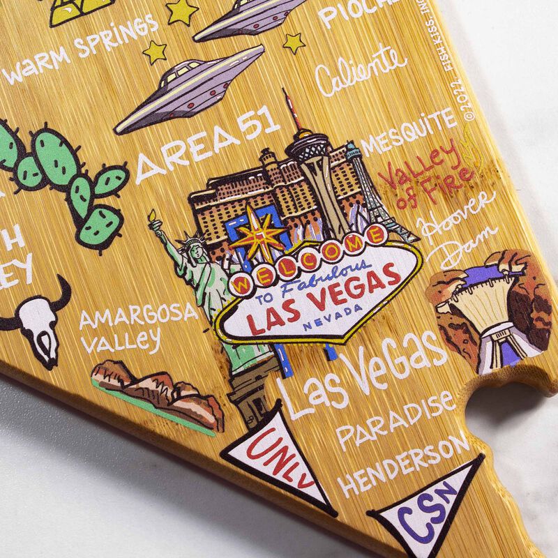 Nevada Cutting Board with Artwork by Fish Kiss&trade;