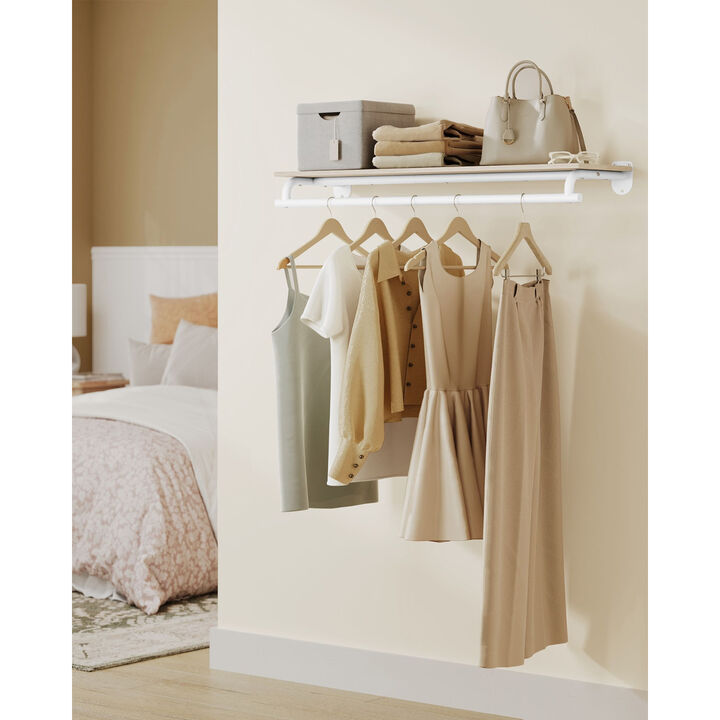 Clothes Rack with Top Shelf for Extra Storage and Organization