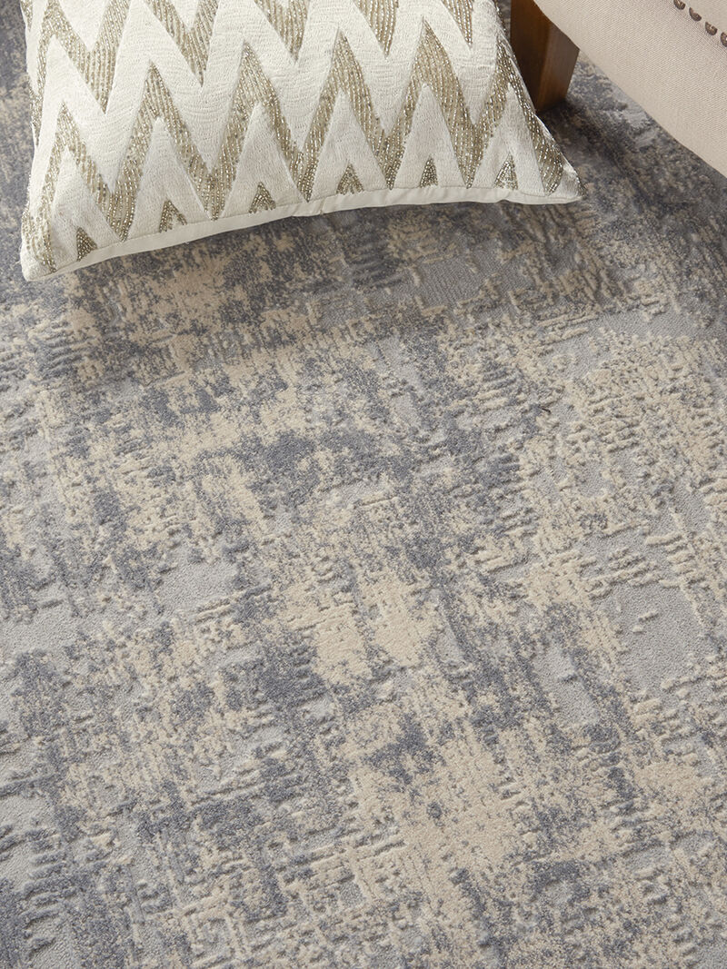 Rustic Textures RUS01 Ivory/Silver 6' x 9' Rug