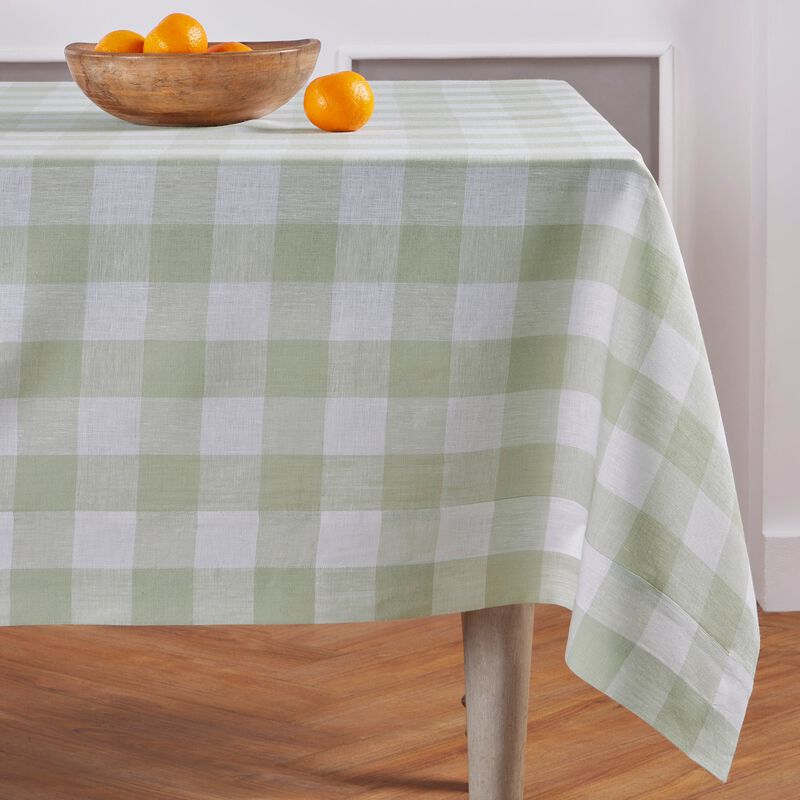 Solino Home 100% Pure Linen Tablecloth - Buffalo Check