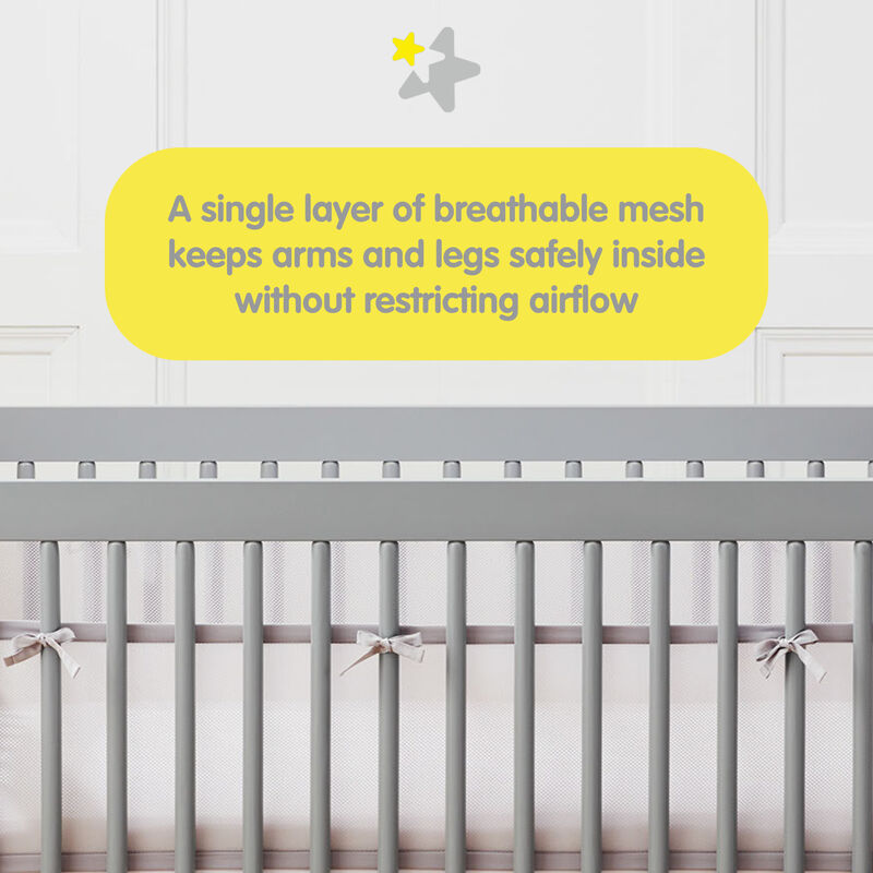 Breathable Mesh Crib Liner — Deluxe Linen Collection