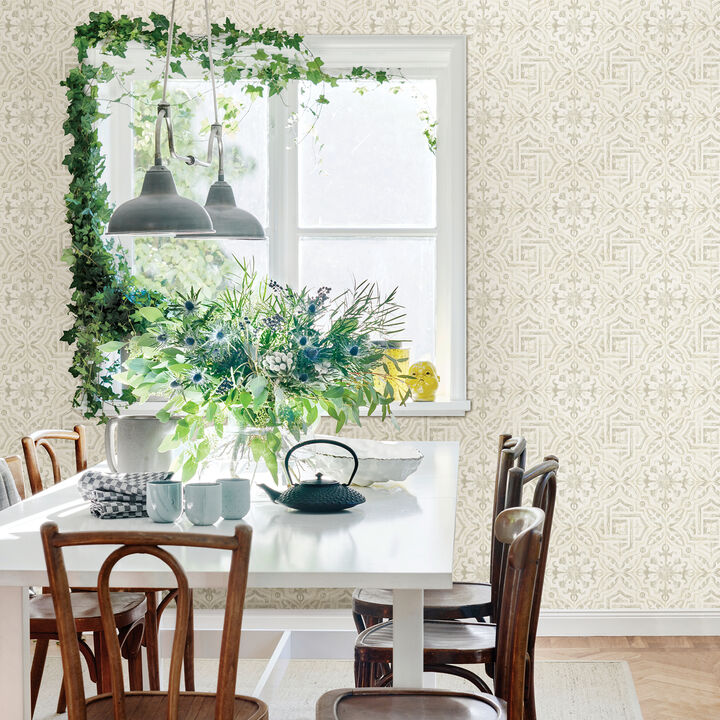 Sonoma Cream Spanish Tile Wallpaper (Set of 2)