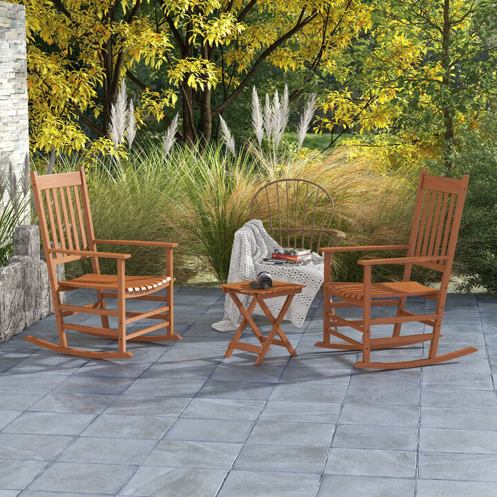 Hivvago 2-Piece Outdoor Rocking Chair Set with Side Table