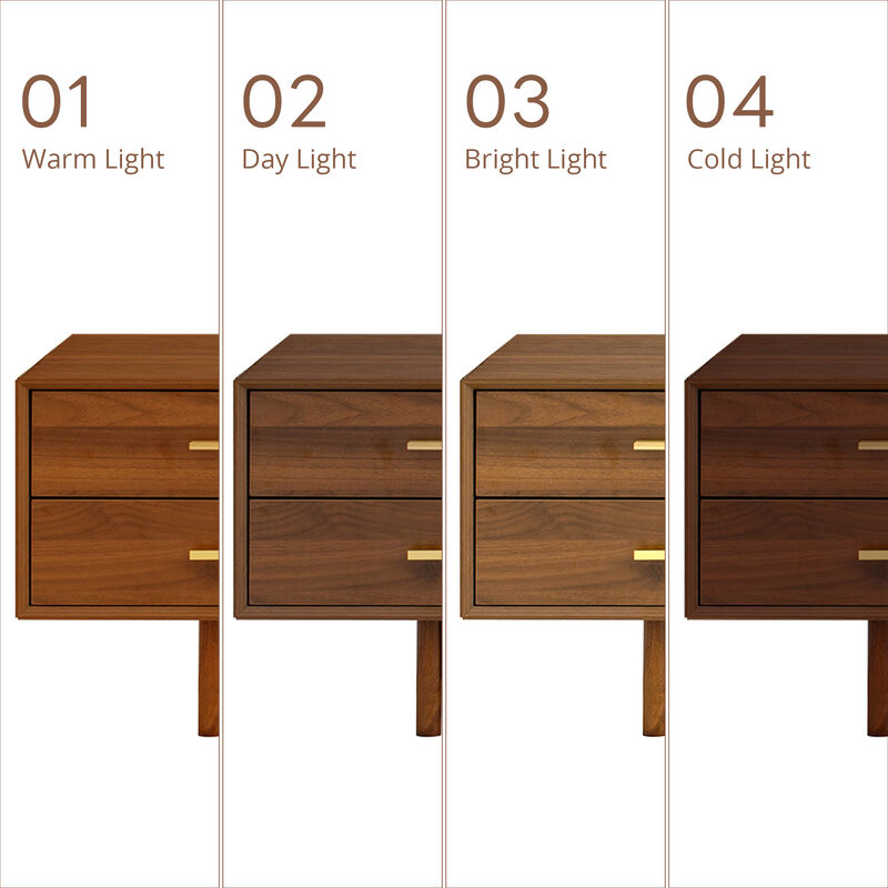 Merax Entertainment Center with Fluted Glass Display, 2 Smooth Drawers, Cable Management image number 6