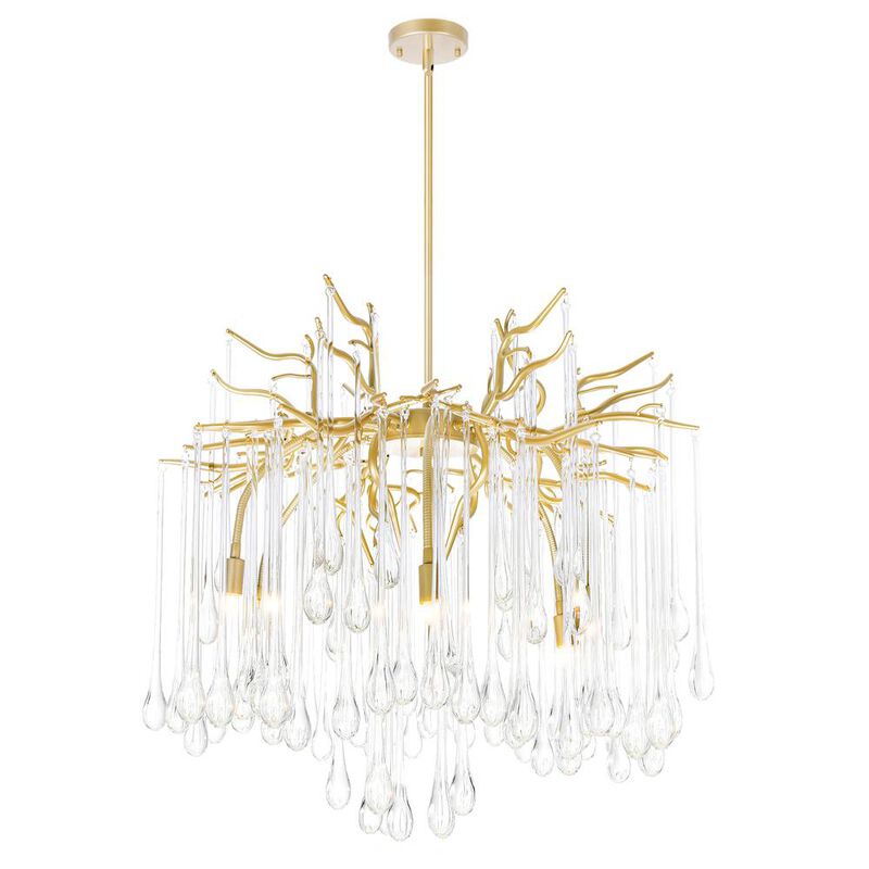CWI Lighting Anita 6 Light Chandelier With Gold Leaf Finish