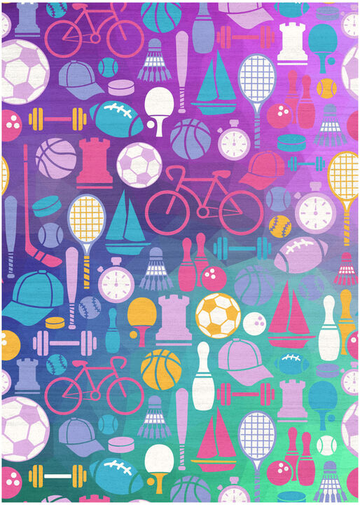 HomeRoots Sports Youthful Washable Area Rug